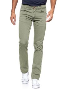 Wrangler - WRANGLER SPODNIE MĘSKIE GREENSBORO DUSTY OLIVE W15QBB65M. Materiał: materiał #3