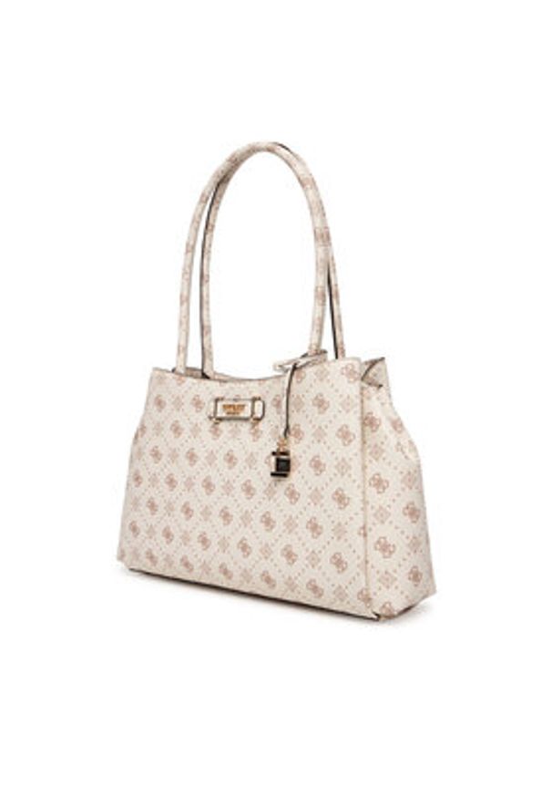 Guess Torebka Carrie Logo HWGP98 98220 Écru. Kolor: kremowy. Materiał: skórzane