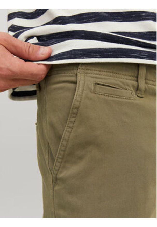 Jack & Jones Chinosy Harlow 12242188 Zielony Tapered Fit. Kolor: zielony. Materiał: bawełna