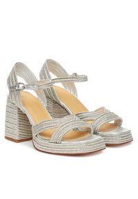 Castañer Espadryle Valle/142 023116 Srebrny. Kolor: srebrny. Materiał: materiał #5