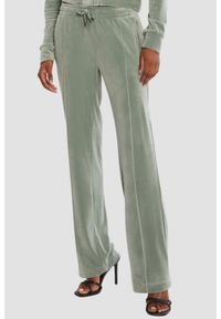 Juicy Couture - JUICY COUTURE Zielone damskie spodnie z cyrkoniami Tina, Rozmiar S. Kolor: zielony. Materiał: materiał #3