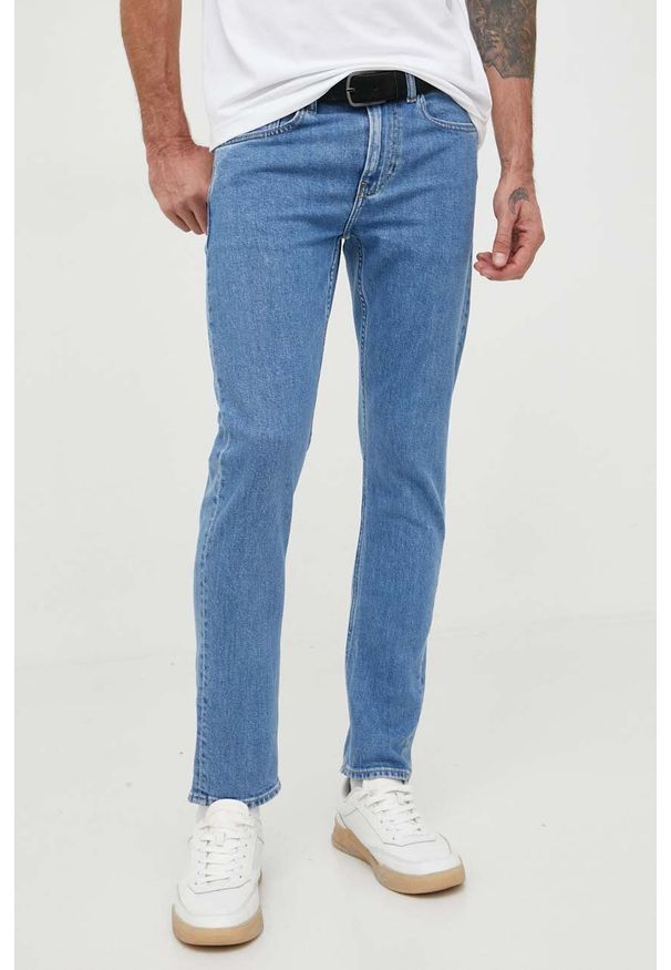 Calvin Klein Jeans jeansy męskie kolor niebieski. Kolor: niebieski