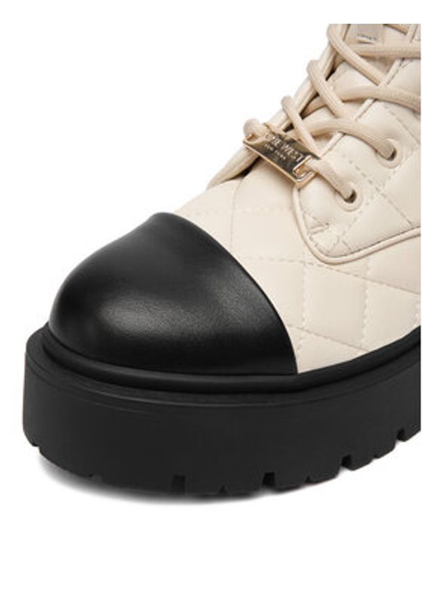 Nine West Trzewiki CEO-INAS-01 Écru. Kolor: kremowy. Materiał: skóra