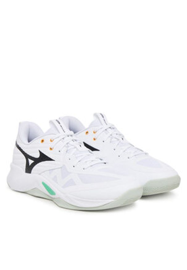 Mizuno Buty halowe Wave Momentum Pro V1GA2540 Biały. Kolor: biały. Materiał: skóra. Model: Mizuno Wave