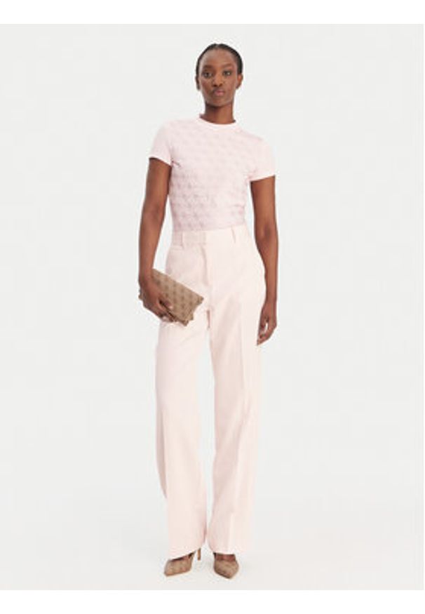 Guess T-Shirt W4BI26 J1314 Różowy Regular Fit. Kolor: różowy. Materiał: bawełna