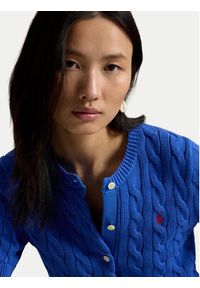 Polo Ralph Lauren Kardigan 211966720500 Niebieski Slim Fit. Typ kołnierza: polo. Kolor: niebieski. Materiał: bawełna #4