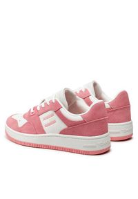 Tommy Jeans Sneakersy Tjw Retro Basket Washed Suede EN0EN02486 Różowy. Kolor: różowy. Materiał: skóra