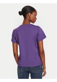 Pinko - PINKO T-Shirt Quentin 103320 A2RN Fioletowy Regular Fit. Kolor: fioletowy. Materiał: bawełna #4