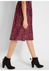 bonprix - Sukienka midi z bawełnianego dżerseju. Kolor: czarny. Materiał: jersey, bawełna. Długość: midi #2