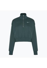 Bluza damska Nike Sportswear Phoenix Fleece 1/2 Zip Cropped. Kolor: zielony
