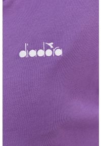 Diadora Dres damski kolor fioletowy. Kolor: fioletowy. Materiał: dresówka #5