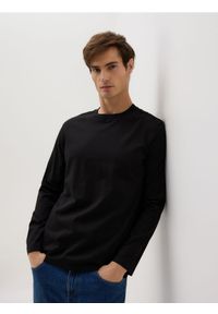 Reserved - Longsleeve regular z przeszyciami - ciemnoszary. Kolor: szary. Materiał: bawełna. Długość rękawa: długi rękaw #1