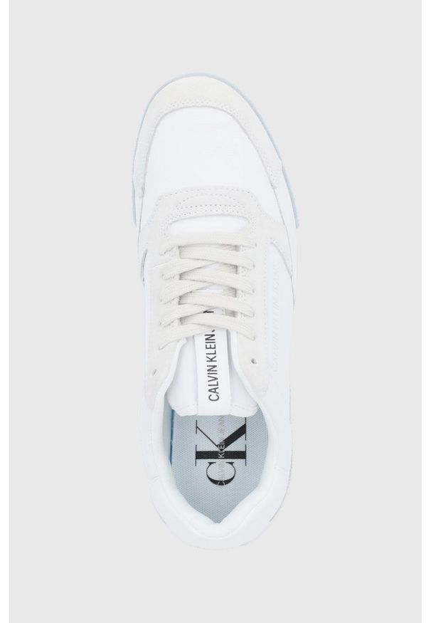 Calvin Klein Jeans Buty kolor biały. Zapięcie: sznurówki. Kolor: biały. Materiał: guma