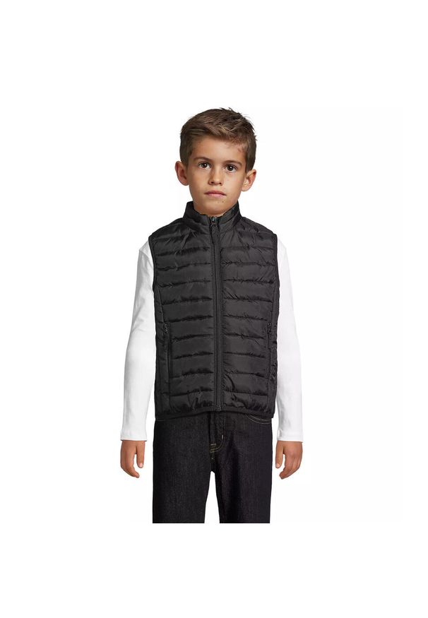 SOL'S - Kurtka dziecięca bez rękawów Sol's Stream. Kolor: czarny. Materiał: puch. Długość rękawa: bez rękawów