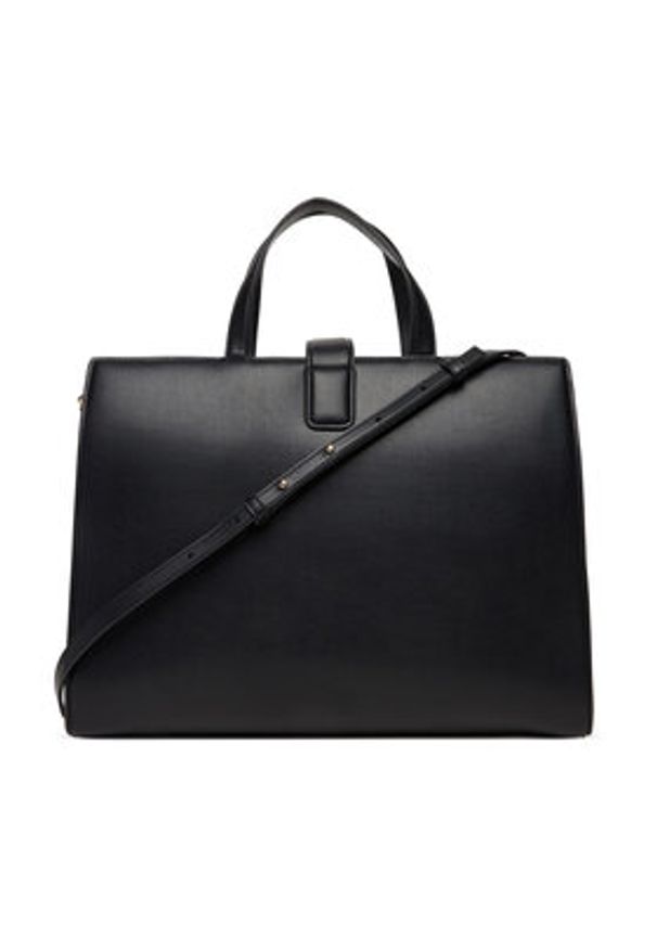 TOMMY HILFIGER - Tommy Hilfiger Torebka Th Heritage Satchel AW0AW18287 Czarny. Kolor: czarny. Materiał: skórzane