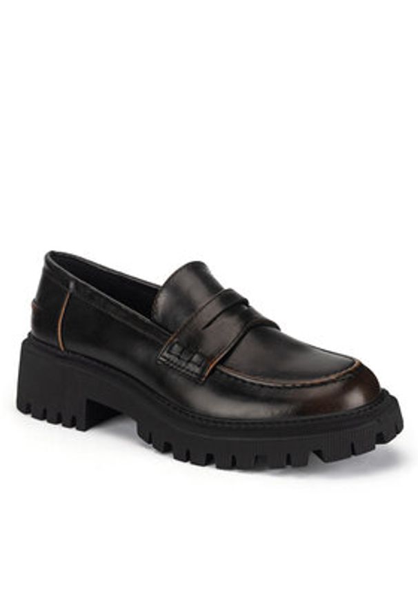 Jenny Fairy Loafersy HY13027-17 Brązowy. Kolor: brązowy. Materiał: skóra