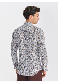 Pako Lorente - PAKO LORENTE – Biała koszula w kwiaty. Kolor: biały. Materiał: bawełna, elastan. Długość rękawa: długi rękaw. Długość: długie. Wzór: kwiaty #7