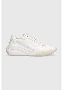 Calvin Klein sneakersy CLOUD WEDGE LACE UP kolor biały HW0HW01647. Nosek buta: okrągły. Kolor: biały. Materiał: guma