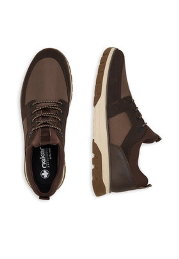 Rieker Półbuty B9351-25 Brązowy. Kolor: brązowy. Materiał: materiał