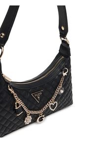 Guess Torebka Everlee HWEG86 79180 Czarny. Kolor: czarny. Materiał: skórzane