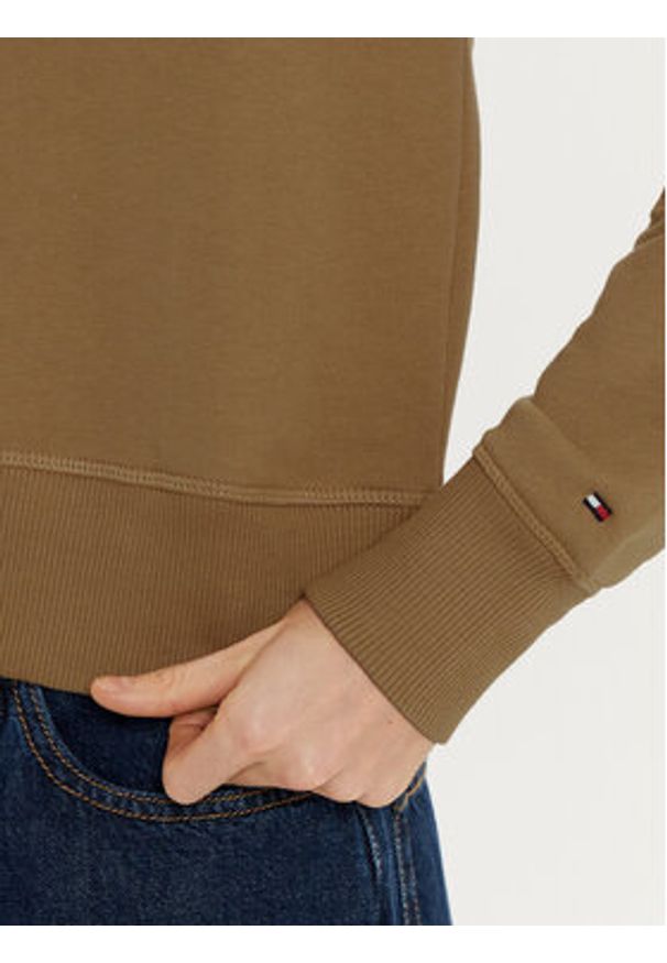 TOMMY HILFIGER - Tommy Hilfiger Bluza WW0WW44081 Khaki Regular Fit. Kolor: brązowy. Materiał: bawełna