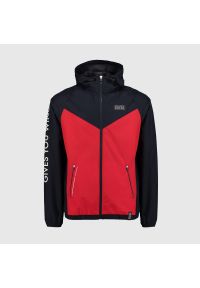 RED BULL - Kurtka męska Red Bull 2018 - idealna na przygody. Kolor: czerwony, wielokolorowy, czarny. Materiał: softshell. Sport: turystyka piesza