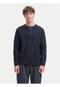 Jack & Jones Longsleeve Blutyrell 12266583 Granatowy Regular Fit. Kolor: niebieski. Materiał: bawełna. Długość rękawa: długi rękaw #1