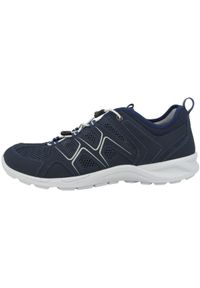 ecco - Buty trekkingowe męskie Ecco Terracruise. Kolor: niebieski. Materiał: materiał. Szerokość cholewki: normalna. Sport: turystyka piesza