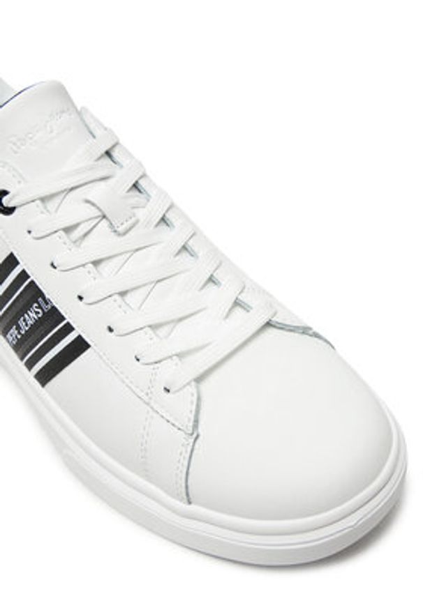 Pepe Jeans Sneakersy PMS00023 Biały. Kolor: biały. Materiał: skóra
