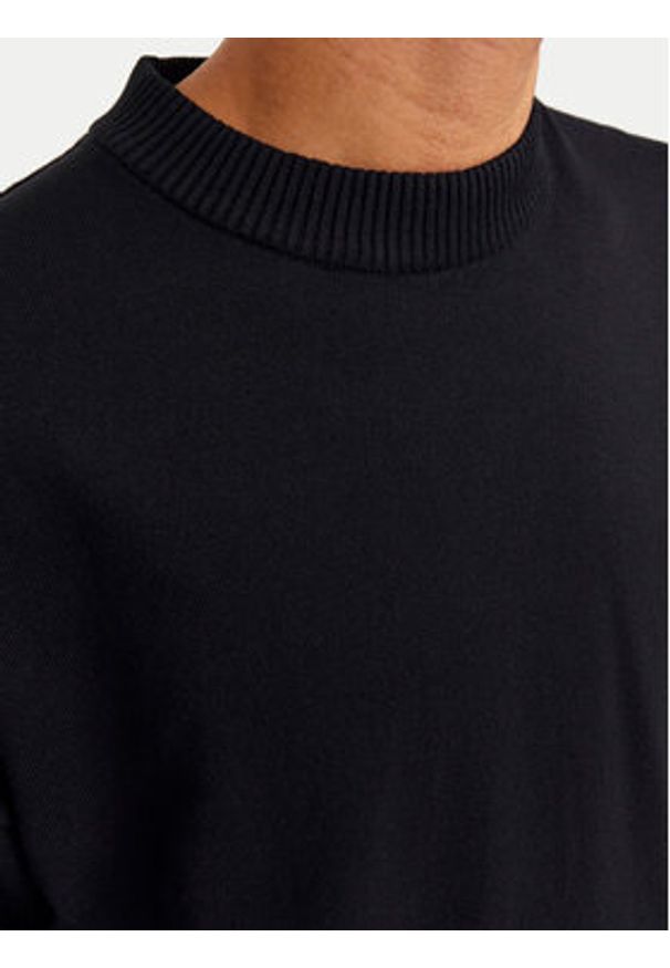 Jack & Jones Sweter Collective 12251556 Czarny Relaxed Fit. Kolor: czarny. Materiał: syntetyk