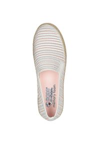 skechers - Mieszkania Skechers Flexpadrille3.0-sere, Kobiety. Kolor: biały. Materiał: materiał. Sport: fitness