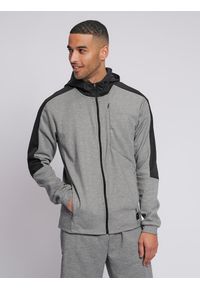 Bluza fitness męska Hummel hmltropper zip z kapturem. Typ kołnierza: kaptur. Kolor: szary. Sport: fitness