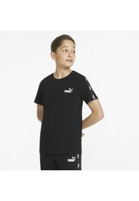 Koszulka Sportowa Chłopięca Puma Ess Tape. Kolor: czarny. Sport: joga i pilates