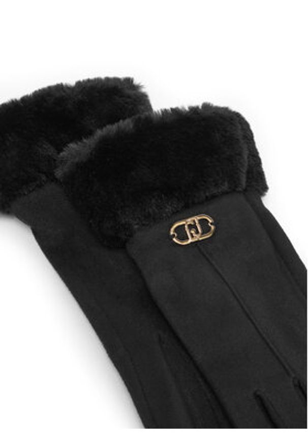 Liu Jo Rękawiczki Damskie 2F5063 T0300 Czarny. Kolor: czarny. Materiał: poliester, materiał