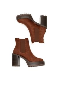 Nine West Botki WFA3374-1 Brązowy. Kolor: brązowy. Materiał: materiał #2