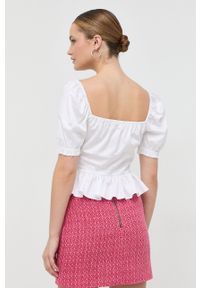 Guess bluzka damska kolor biały gładka. Kolor: biały. Wzór: gładki #3