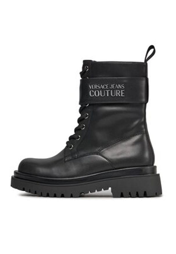 Versace Jeans Couture Trapery 75VA3S64 Czarny. Kolor: czarny. Materiał: skóra