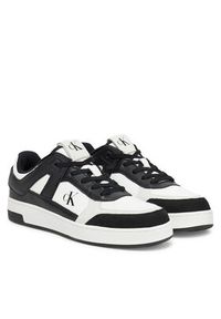 Calvin Klein Jeans Sneakersy Basket Cup Low Laceup Lth Mix YM0YM01308 Biały. Kolor: biały. Materiał: skóra #6