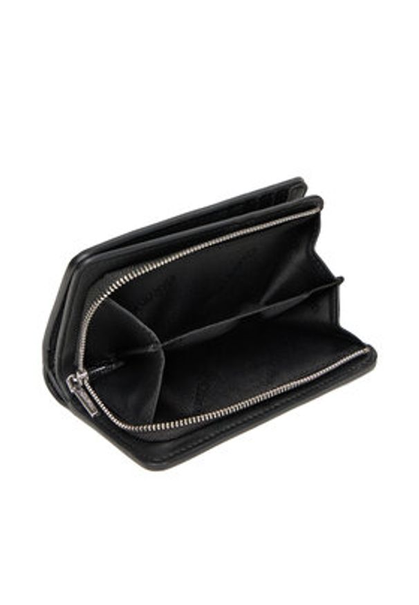 Calvin Klein Duży Portfel Damski Ck Re-Lock Medium Bifold LV04F1033G Czarny. Kolor: czarny. Materiał: skóra