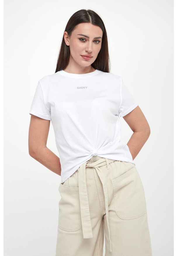 T-shirt damski DKNY SPORT. Styl: sportowy