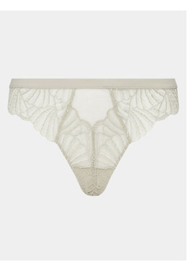 Calvin Klein Underwear Stringi 000QF7759E Zielony. Kolor: zielony. Materiał: syntetyk