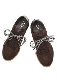 CheBello - Brązowe Sneakersy Chebello Skórzane Obuwie Damskie. Okazja: na co dzień. Kolor: brązowy. Materiał: skóra #6