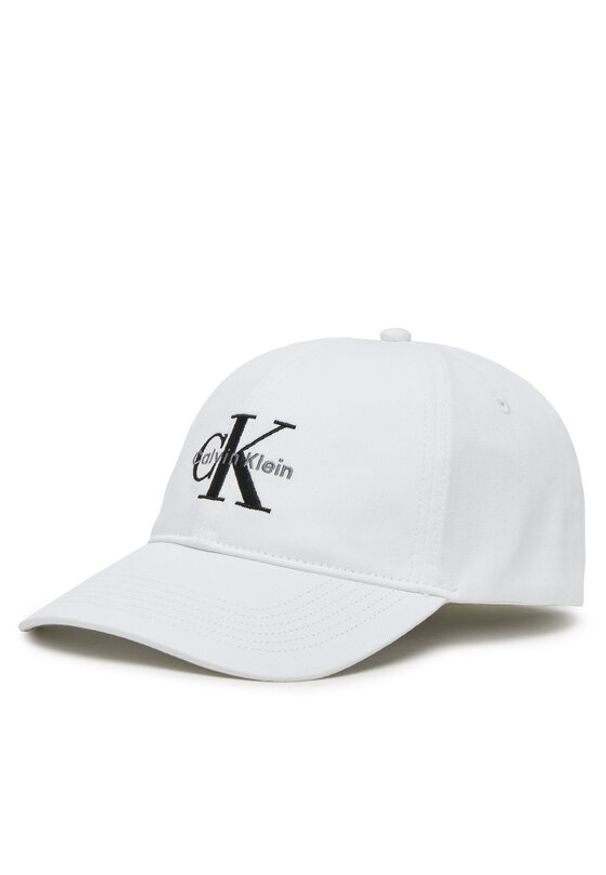 Calvin Klein Jeans Czapka z daszkiem LV04G5004G Biały. Kolor: biały. Materiał: bawełna, materiał