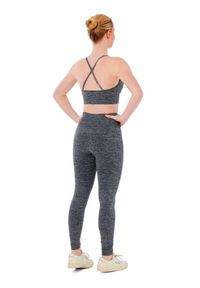 XTREME SOCKSWEAR - Damski zestaw sportowy Xtreme - legginsy + biustonosz sportowy - Antracyt. Kolor: szary, wielokolorowy, brązowy. Sport: fitness #2