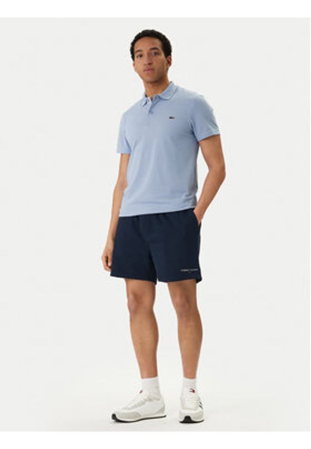 Tommy Jeans Szorty sportowe Contrast Linear DM0DM22697 Granatowy Regular Fit. Kolor: niebieski. Materiał: bawełna. Styl: sportowy