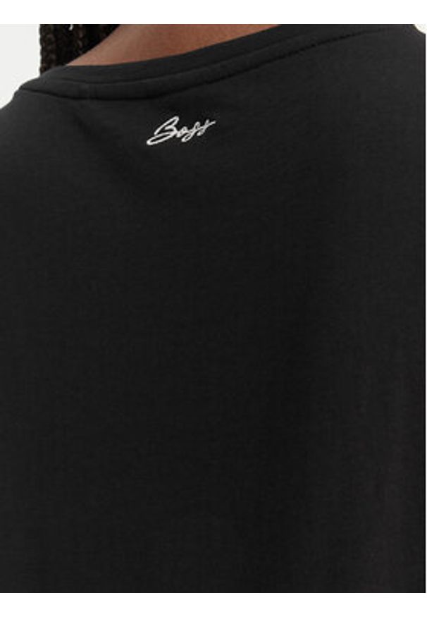 BOSS T-Shirt C_Elove_4 50559077 Czarny Slim Fit. Kolor: czarny. Materiał: bawełna