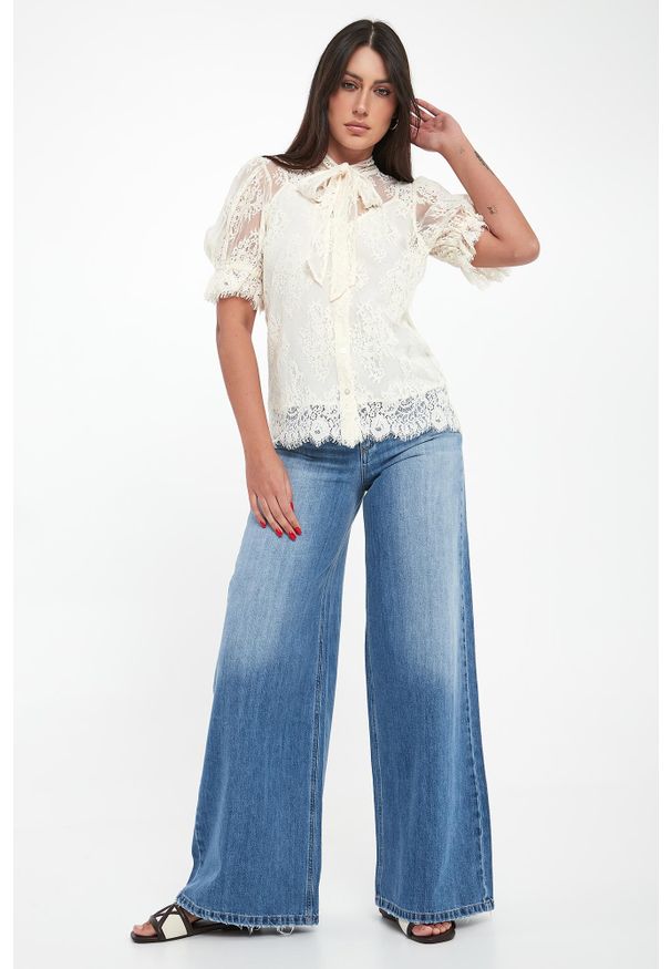 Twinset Milano - Koszula damska koronkowa TWINSET. Materiał: koronka