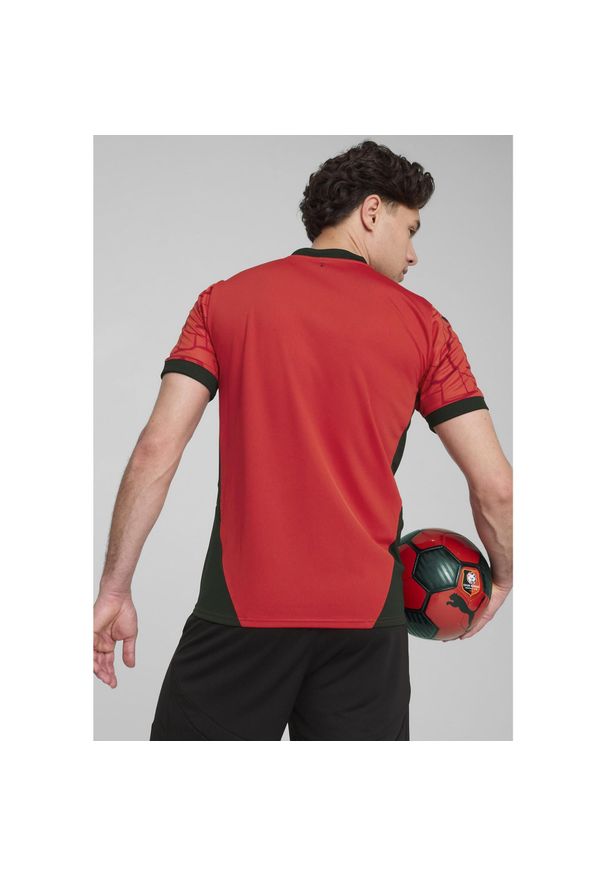 Puma - Męska domowa koszulka Stade Rennais F.C. 24/25 PUMA Red Black. Kolor: czerwony, wielokolorowy, czarny