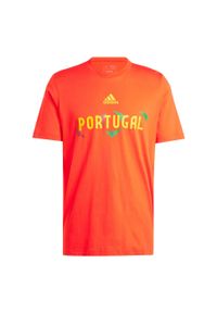 Adidas - Koszulka UEFA EURO24™ Portugal. Kolor: czerwony. Materiał: dzianina. Sport: piłka nożna