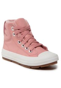 Converse - Kapcie CONVERSE CHUCK TAYLOR ALL STAR BERKSHIRE BOOT HI Rose. Kolor: różowy. Materiał: tkanina, skóra. Model: Converse All Star. Sport: turystyka piesza